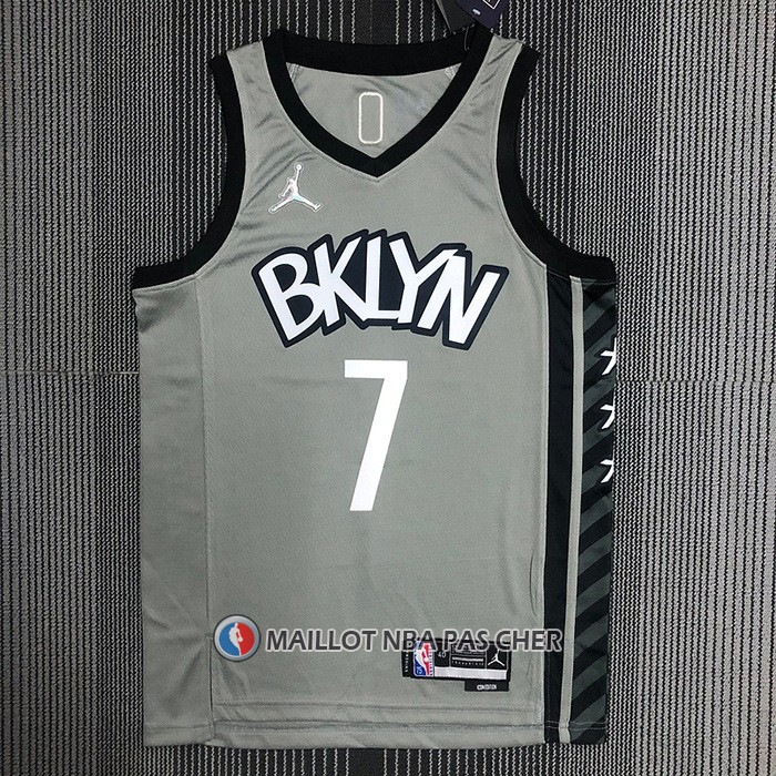 Maillot Brooklyn Nets Kevin Durant NO 7 Statement 2021 Gris